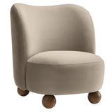 28 Inch Performance Velvet Curved Barrel Accent Chair