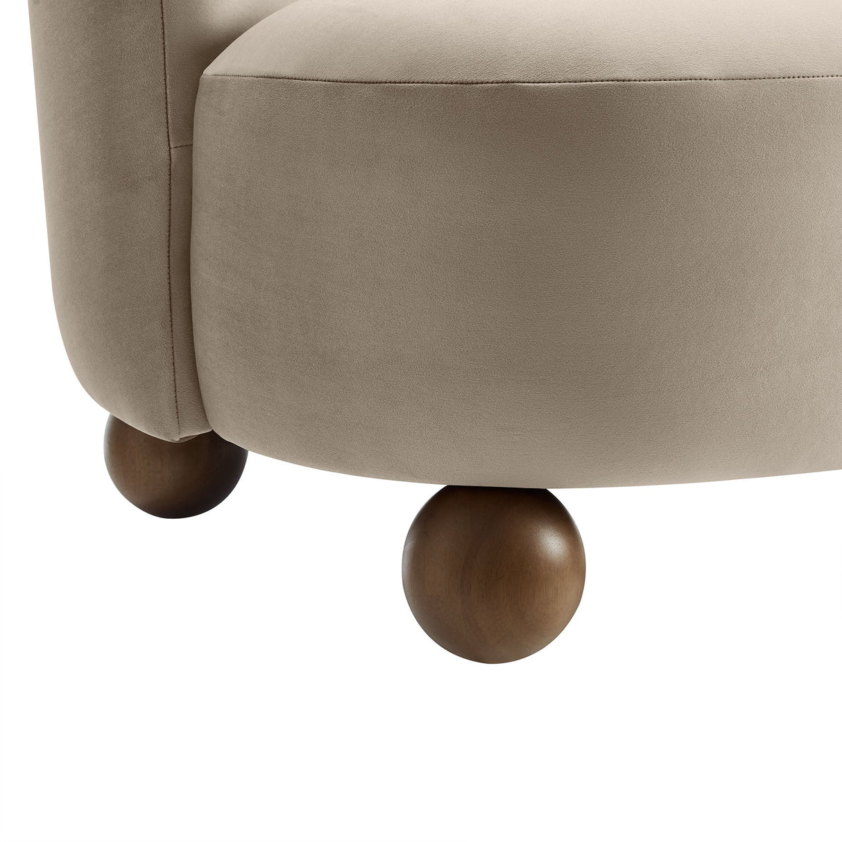 28 Inch Performance Velvet Curved Barrel Accent Chair