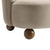 28 Inch Performance Velvet Curved Barrel Accent Chair