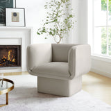 35 Inch Square Performance Velvet Accent Armchair