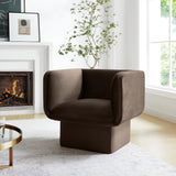 35 Inch Square Performance Velvet Accent Armchair
