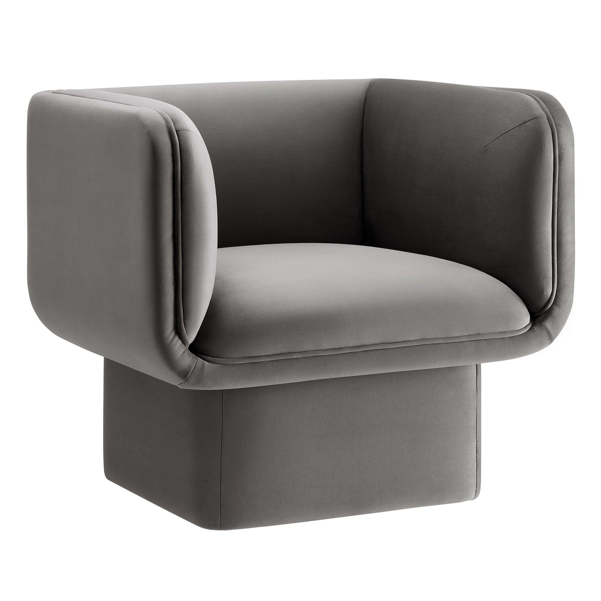 35 Inch Square Performance Velvet Accent Armchair