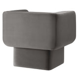 35 Inch Square Performance Velvet Accent Armchair