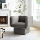 35 Inch Square Performance Velvet Accent Armchair