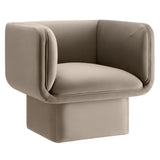 35 Inch Square Performance Velvet Accent Armchair