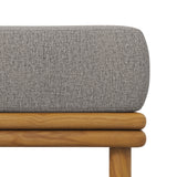 33" Natural Driftwood Outdoor Patio Teak Wood Ottoman