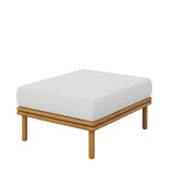 33" Natural Sail Outdoor Patio Teak Wood Ottoman