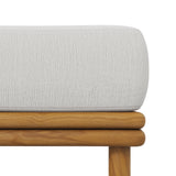 33" Natural Sail Outdoor Patio Teak Wood Ottoman