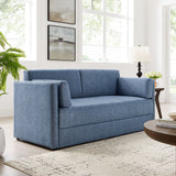 Heathered Chenille 73" Sofa with Removable Cushion Covers