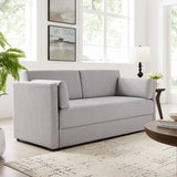 Heathered Chenille 73" Sofa with Removable Cushion Covers
