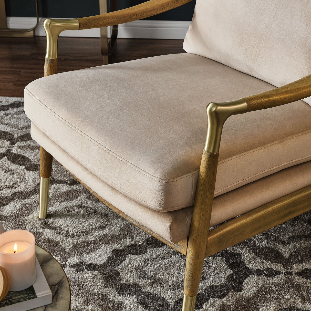 28 Inch Performance Velvet Accent Armchair