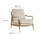 28 Inch Performance Velvet Accent Armchair
