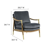 28 Inch Performance Velvet Accent Armchair