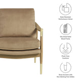 28 Inch Performance Velvet Accent Armchair