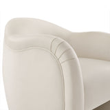 31 Inch Performance Velvet Pleated Barrel Accent Chair