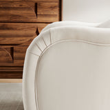 31 Inch Performance Velvet Pleated Barrel Accent Chair