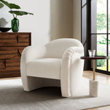31 Inch Performance Velvet Pleated Barrel Accent Chair
