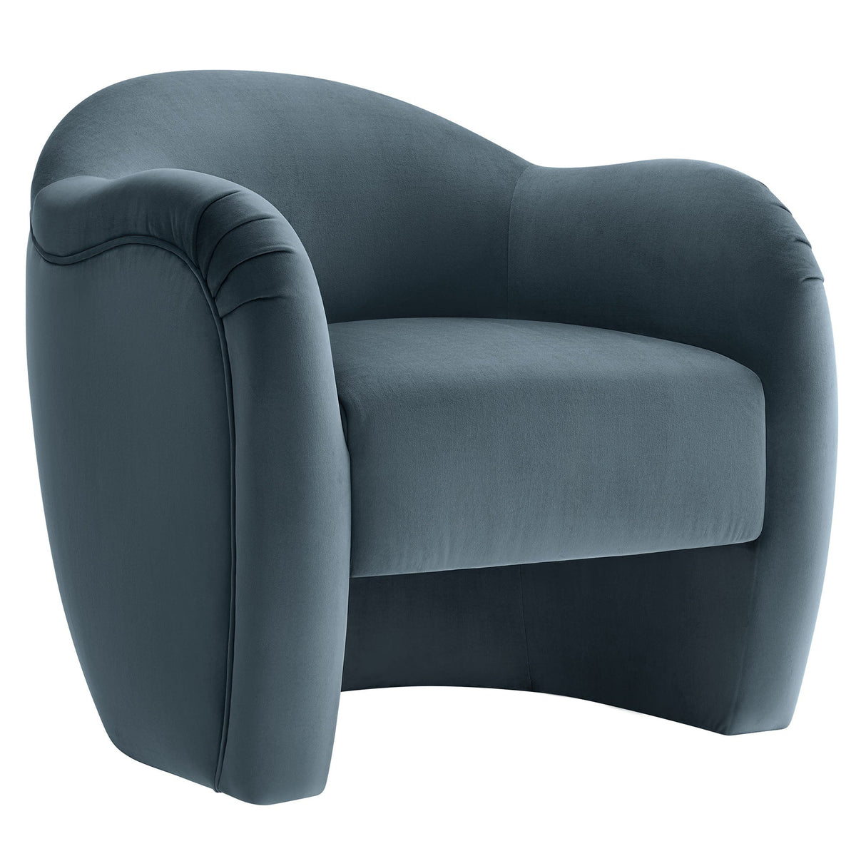 31 Inch Performance Velvet Pleated Barrel Accent Chair