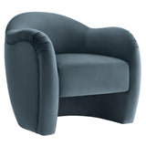 31 Inch Performance Velvet Pleated Barrel Accent Chair