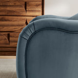 31 Inch Performance Velvet Pleated Barrel Accent Chair