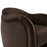 31 Inch Performance Velvet Pleated Barrel Accent Chair