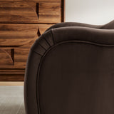 31 Inch Performance Velvet Pleated Barrel Accent Chair
