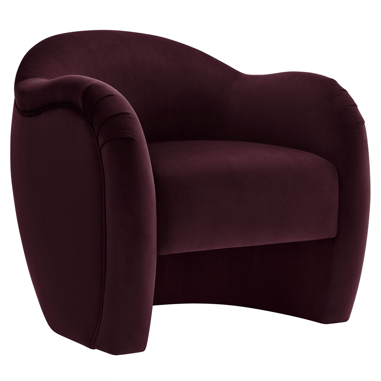 31 Inch Performance Velvet Pleated Barrel Accent Chair