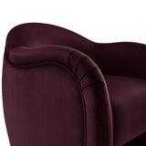 31 Inch Performance Velvet Pleated Barrel Accent Chair
