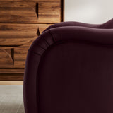 31 Inch Performance Velvet Pleated Barrel Accent Chair