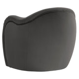 31 Inch Performance Velvet Pleated Barrel Accent Chair