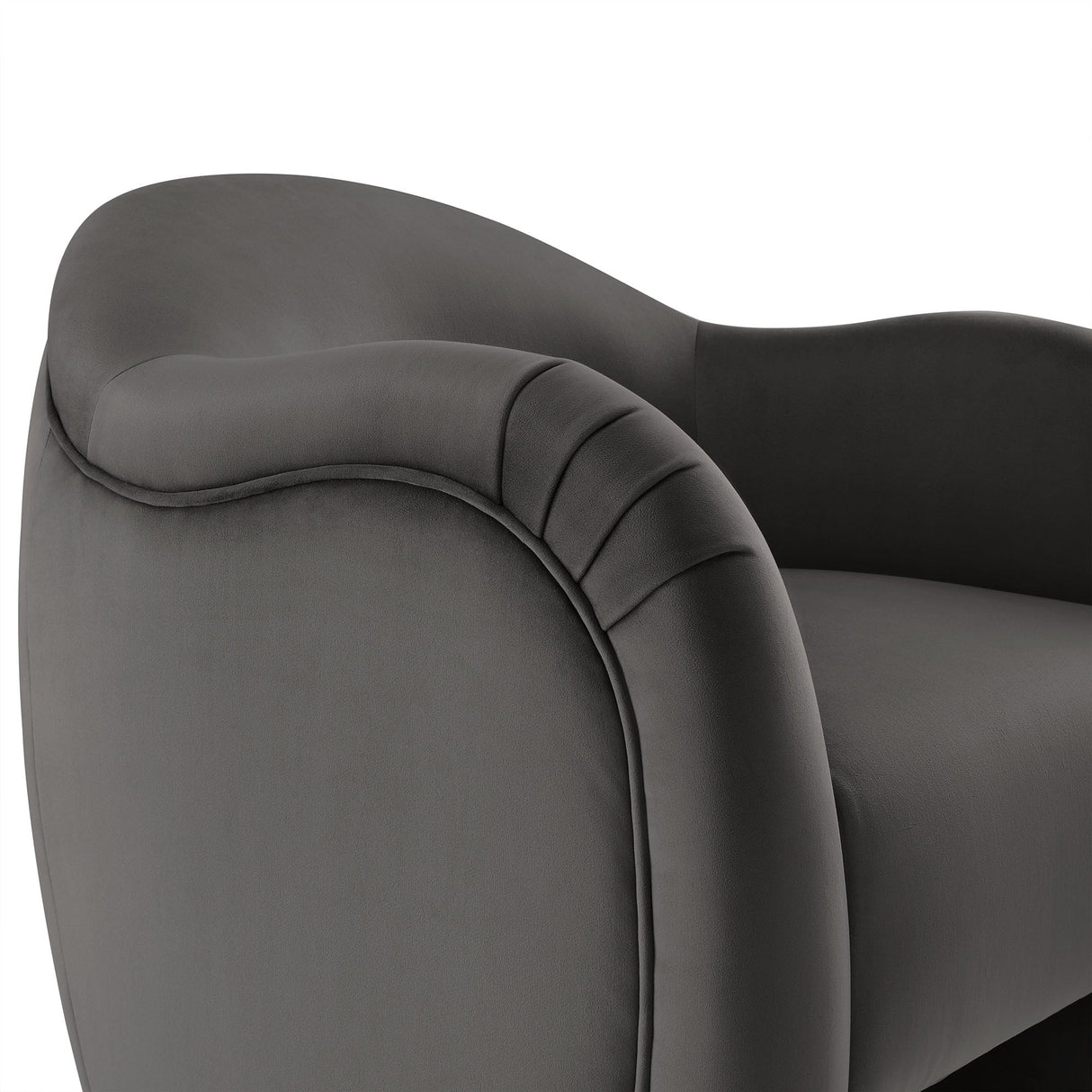 31 Inch Performance Velvet Pleated Barrel Accent Chair