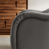 31 Inch Performance Velvet Pleated Barrel Accent Chair