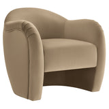 31 Inch Performance Velvet Pleated Barrel Accent Chair