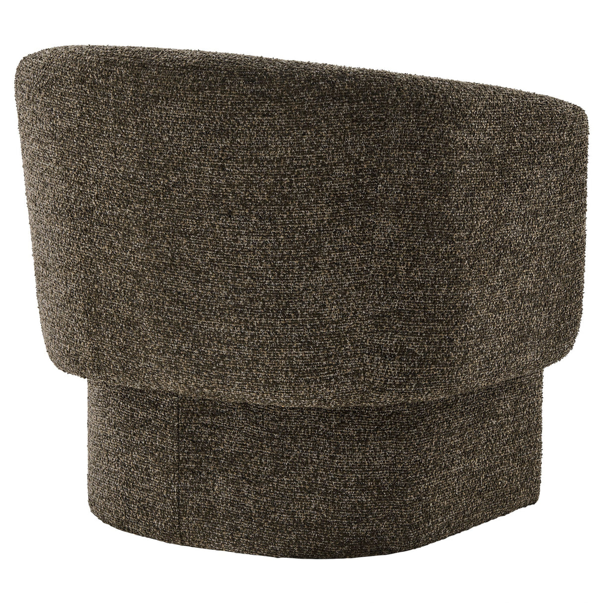 28 Inch Curved Boucle Fabric Barrel Accent Chair