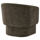 28 Inch Curved Boucle Fabric Barrel Accent Chair