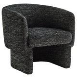 28 Inch Curved Boucle Fabric Barrel Accent Chair