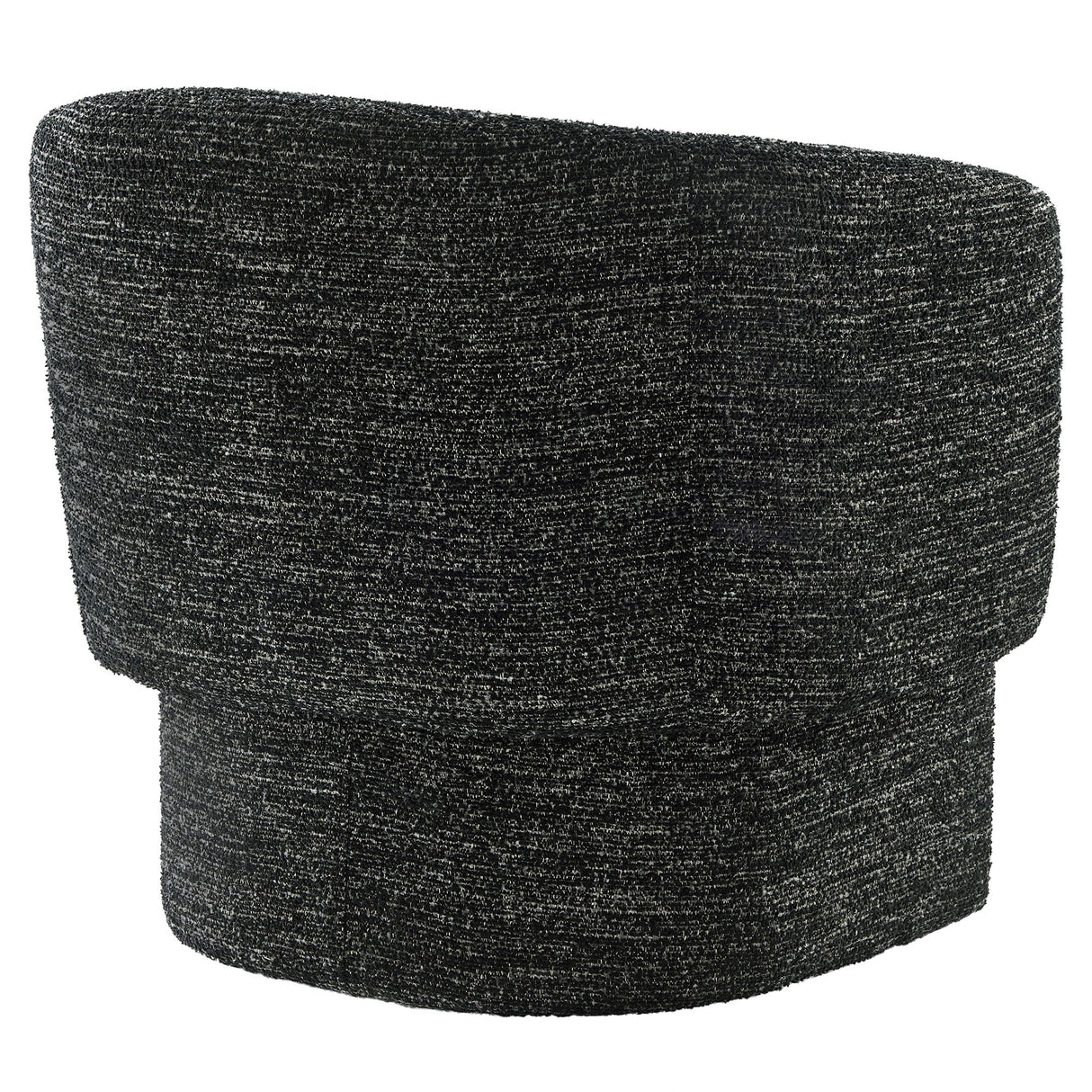 28 Inch Curved Boucle Fabric Barrel Accent Chair