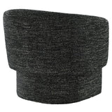 28 Inch Curved Boucle Fabric Barrel Accent Chair
