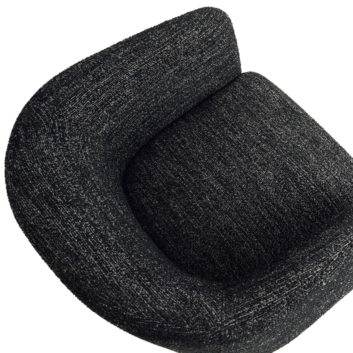 28 Inch Curved Boucle Fabric Barrel Accent Chair