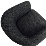 28 Inch Curved Boucle Fabric Barrel Accent Chair