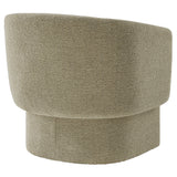 28 Inch Curved Boucle Fabric Barrel Accent Chair