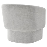28 Inch Curved Boucle Fabric Barrel Accent Chair
