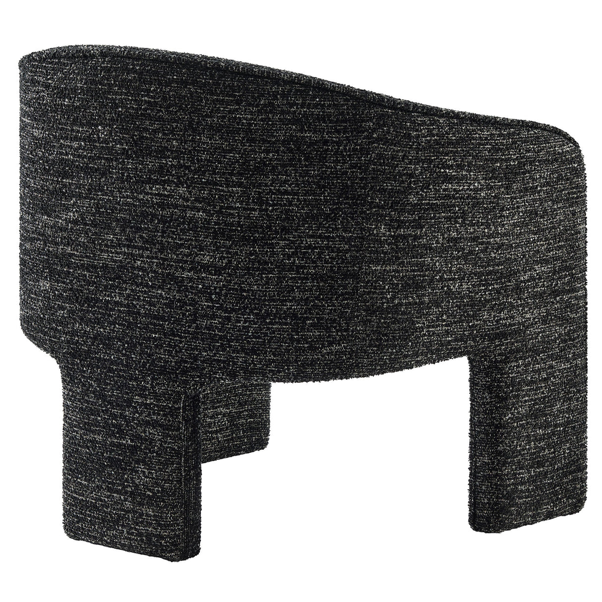 27 Inch Boucle Fabric Barrel Accent Chair with 3-Leg Design