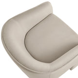 27 Inch Greer Modern Performance Velvet Barrel Accent Chair with 3-Leg Design