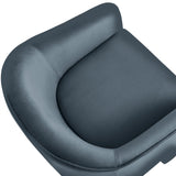27 Inch Greer Modern Performance Velvet Barrel Accent Chair with 3-Leg Design