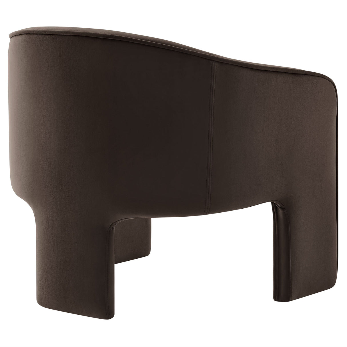 27 Inch Greer Modern Performance Velvet Barrel Accent Chair with 3-Leg Design