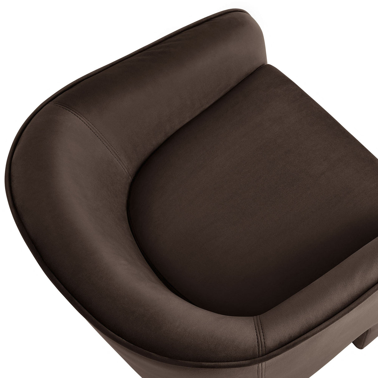 27 Inch Greer Modern Performance Velvet Barrel Accent Chair with 3-Leg Design