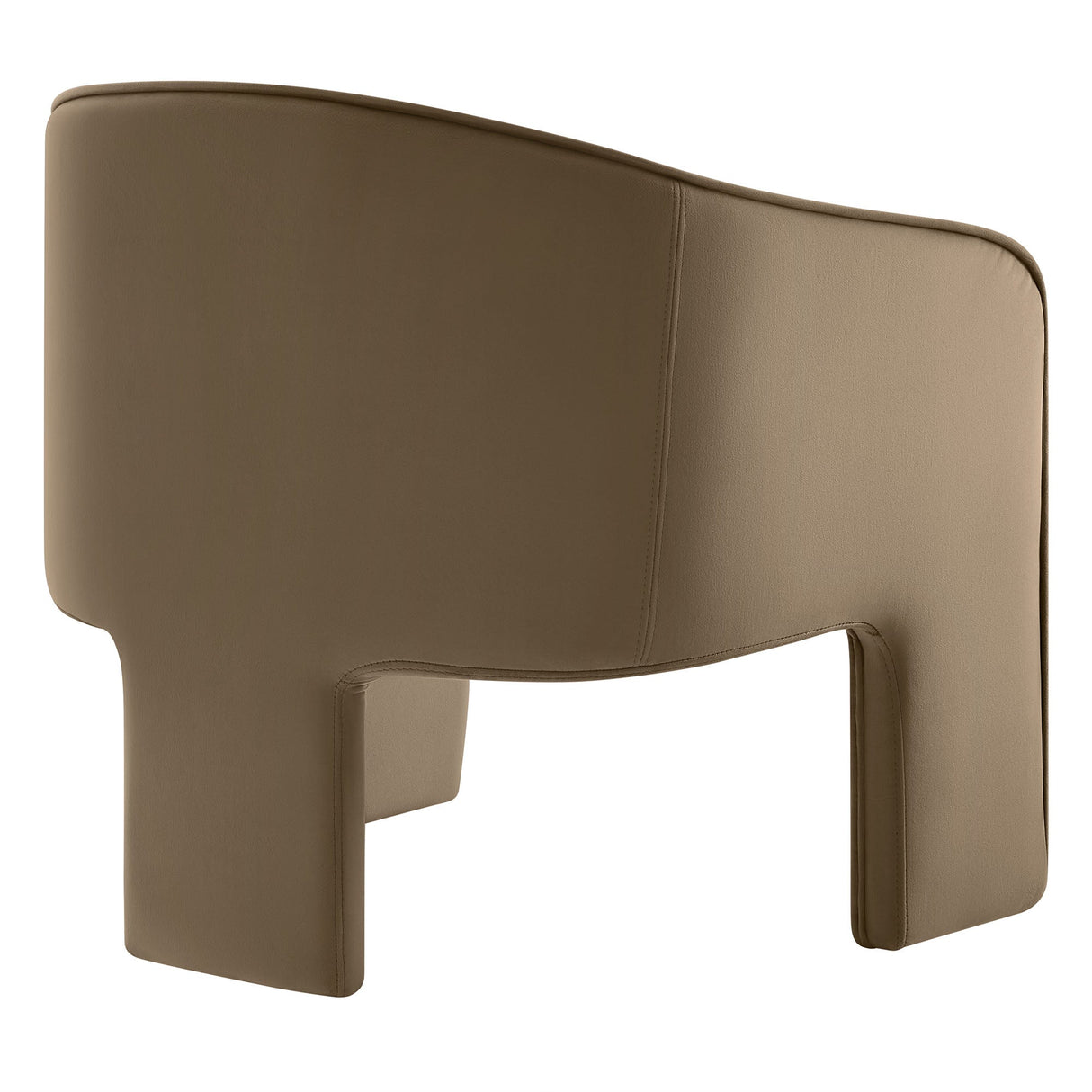 27 Inch Greer Modern Performance Velvet Barrel Accent Chair with 3-Leg Design