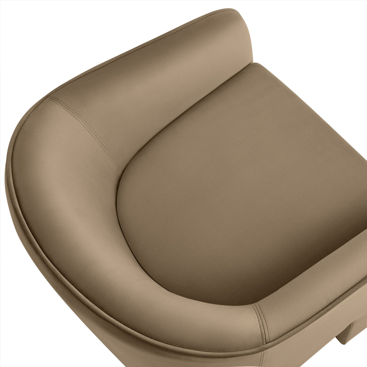 27 Inch Greer Modern Performance Velvet Barrel Accent Chair with 3-Leg Design