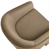 27 Inch Greer Modern Performance Velvet Barrel Accent Chair with 3-Leg Design